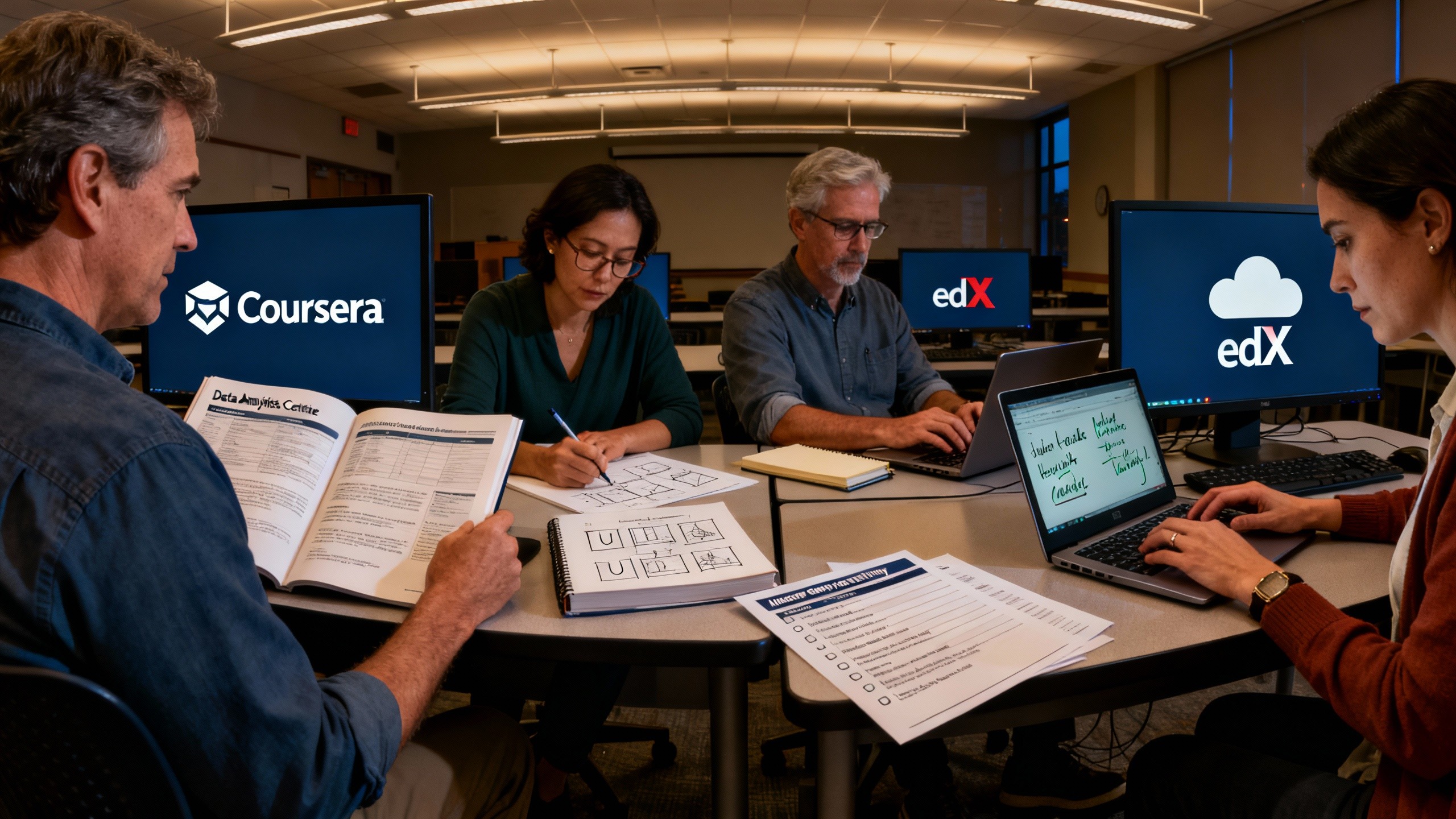 Middle-age career pivots without financial catastrophe: Strategic online learning that enables professional reinvention on tight budgets