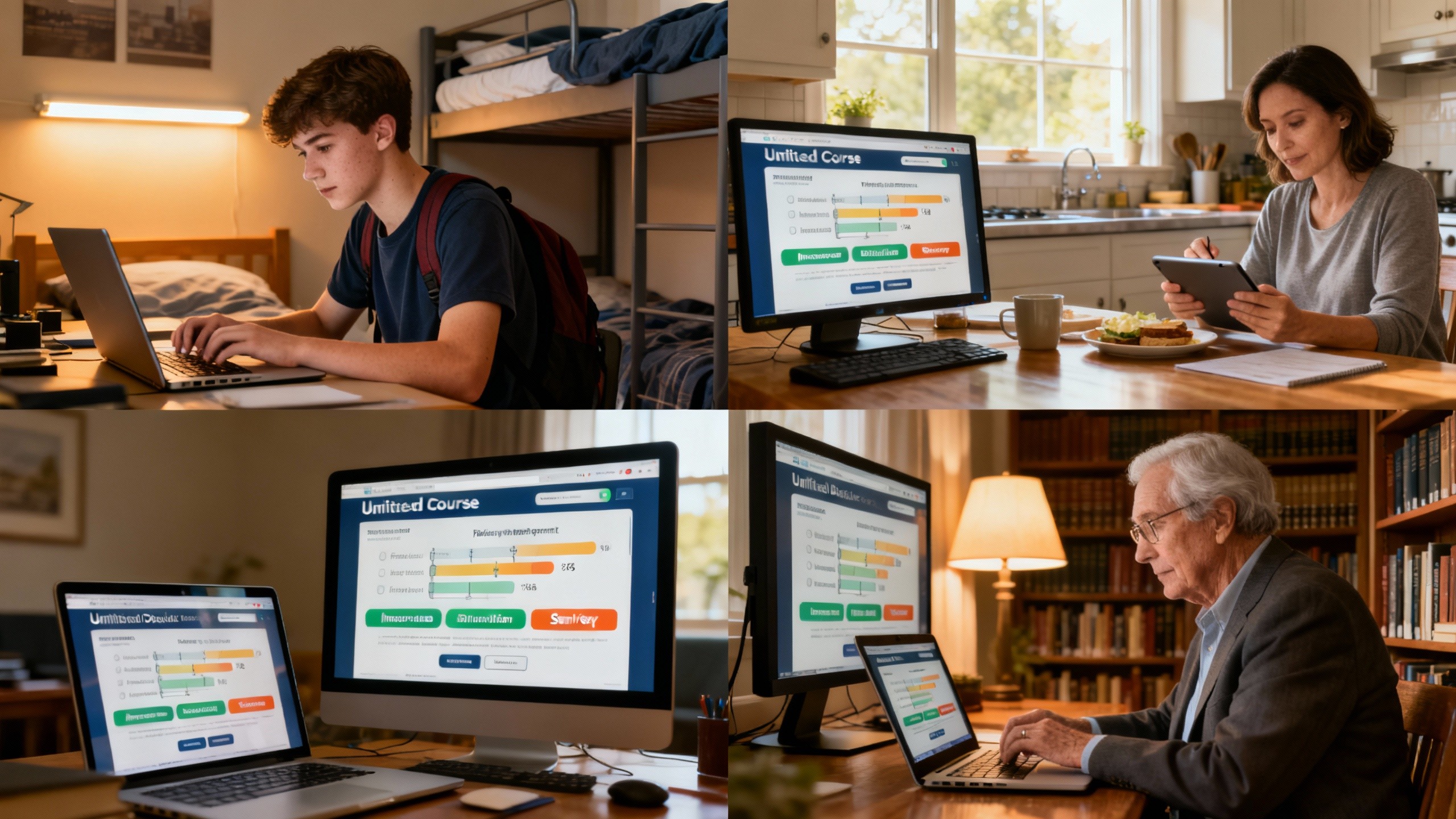 Multigenerational learning platforms: Cost structures that welcome learners from teenagers to retirees in single digital classrooms
