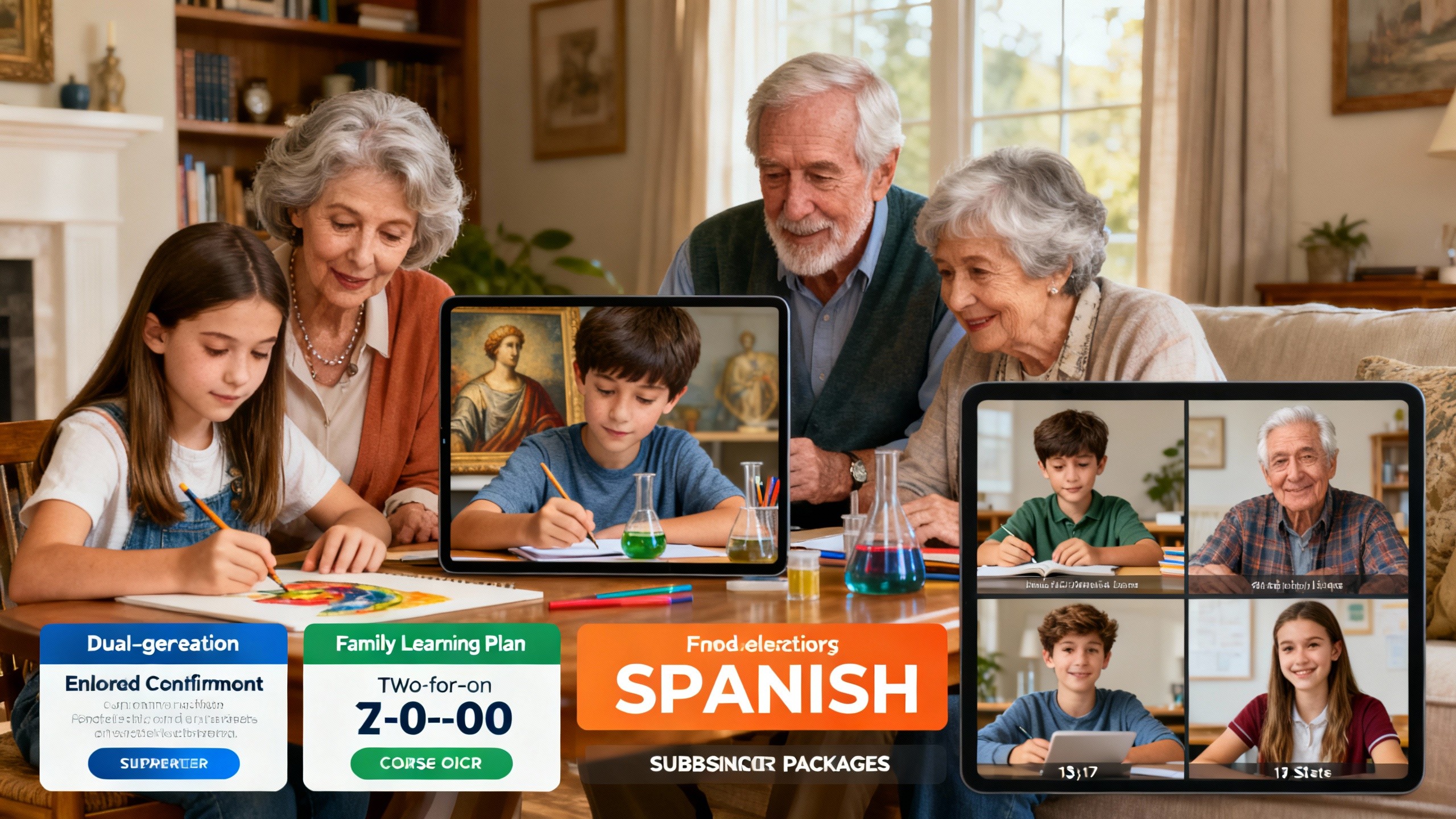 Grandparent-grandchild learning partnerships: Subscription models that serve two generations for the price of one online course